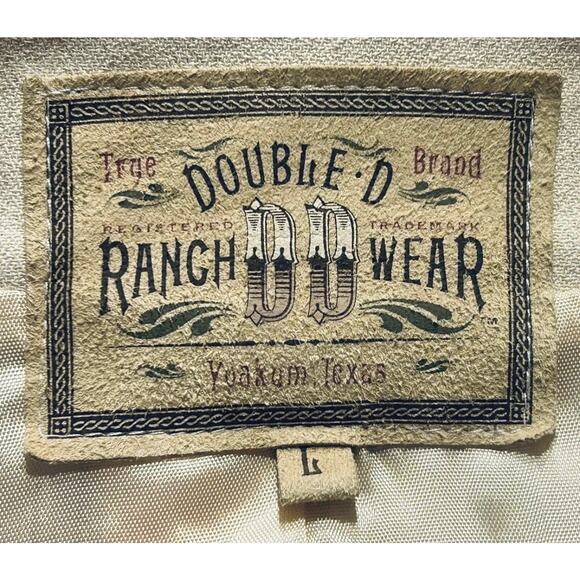 Double D Ranch Ivory Windowpane W/ Silver Charms Cropped Jacket Size L NWT - Picture 6 of 12